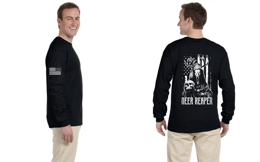 Deer Reaper Bottom Rocker Long Sleeve T-Shirt