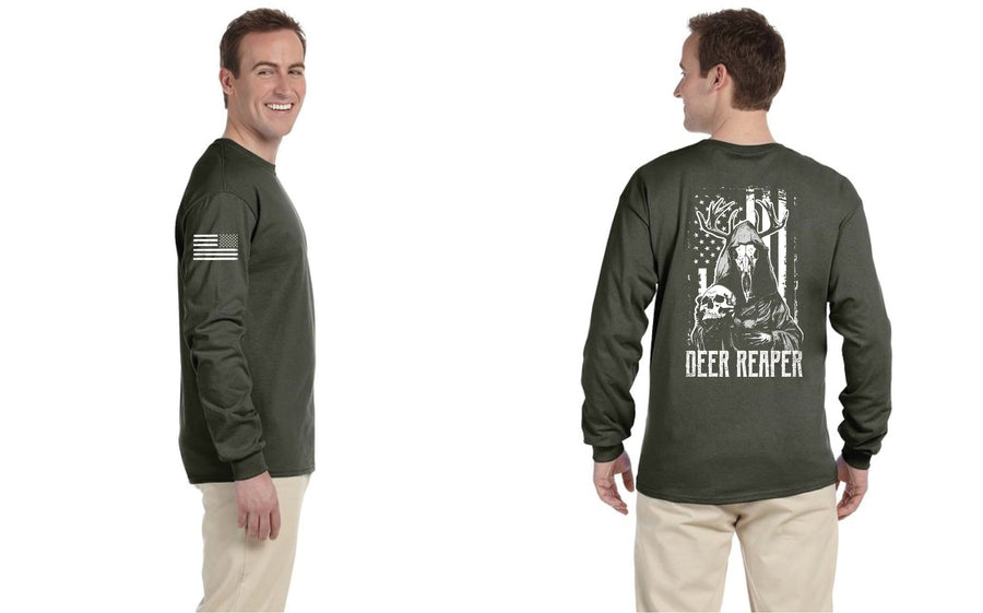 Deer Reaper Bottom Rocker Long Sleeve T-Shirt