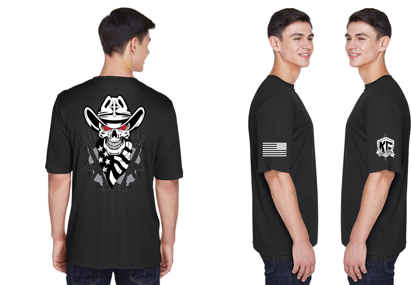 Kuntree Glory Skull And Guns Short Sleeve (Black)