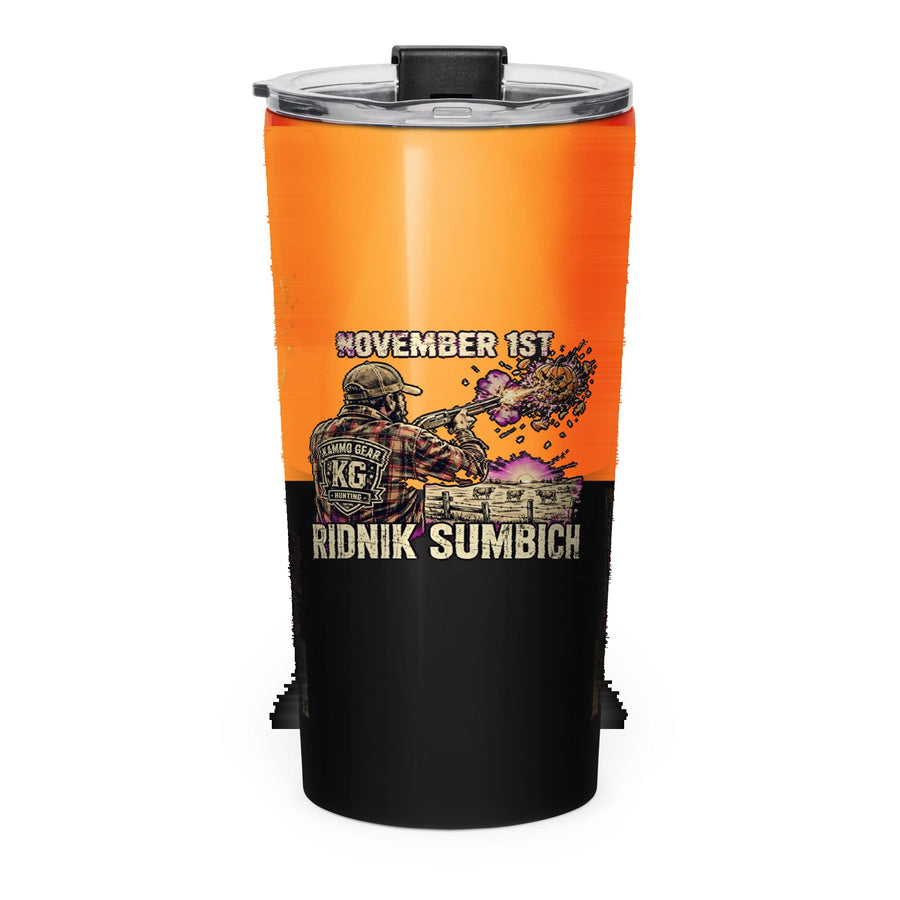 Pumpkin Skeet stainless steel tumbler
