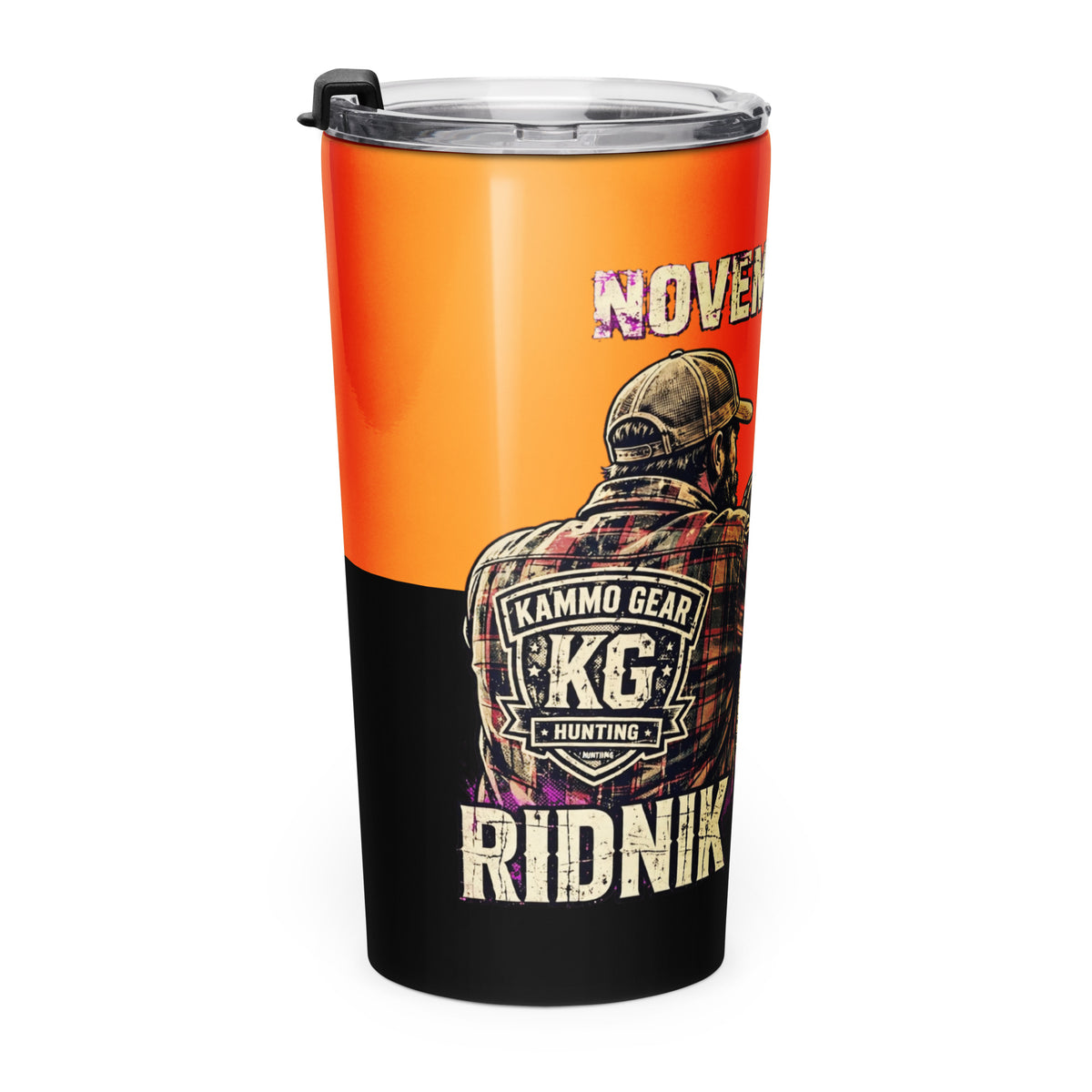 Pumpkin Skeet stainless steel tumbler