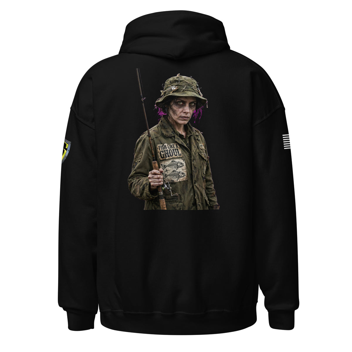 Womens Halloween Fish like a Ghoul Hoodie