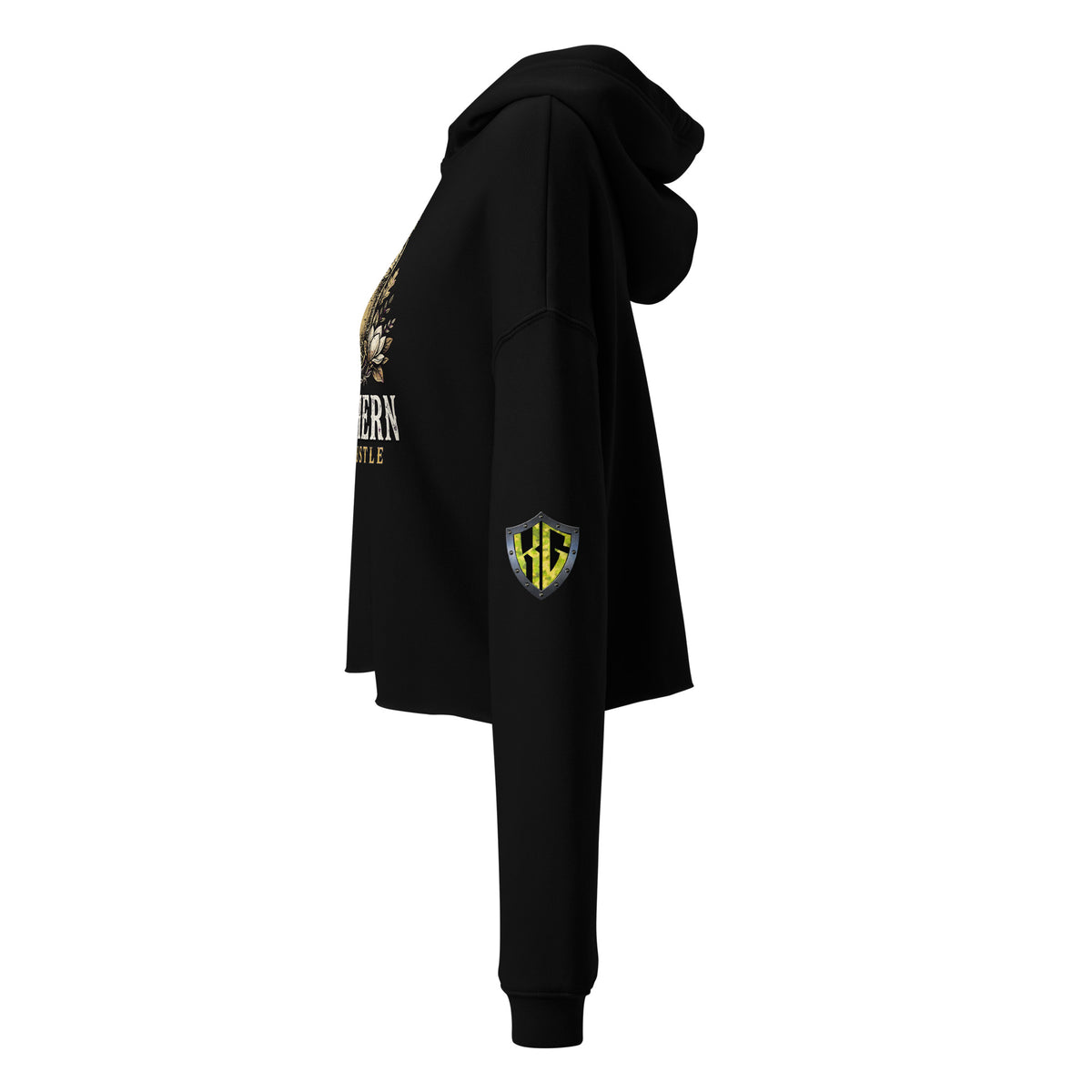 Women's Southern Side Hustle Crop Hoodie