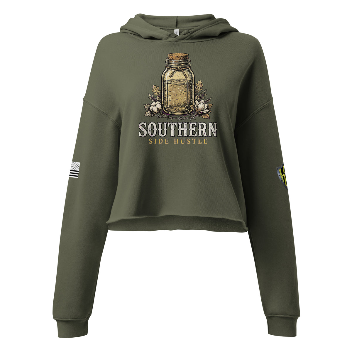 Women's Southern Side Hustle Crop Hoodie