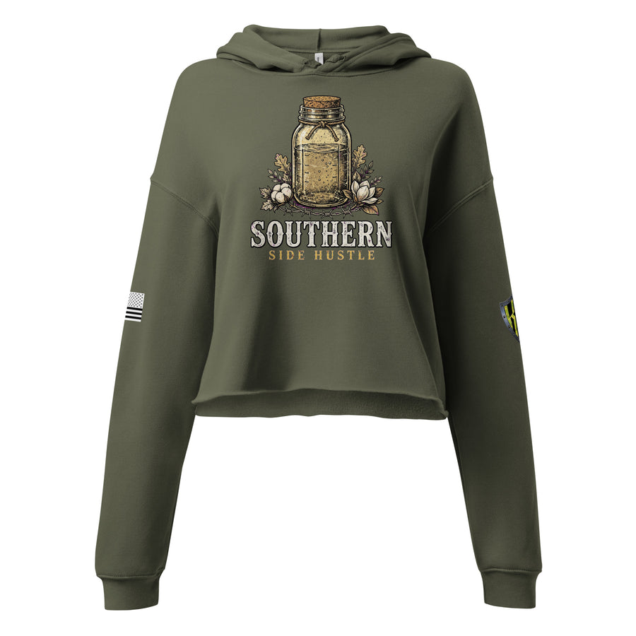 Women's Southern Side Hustle Crop Hoodie