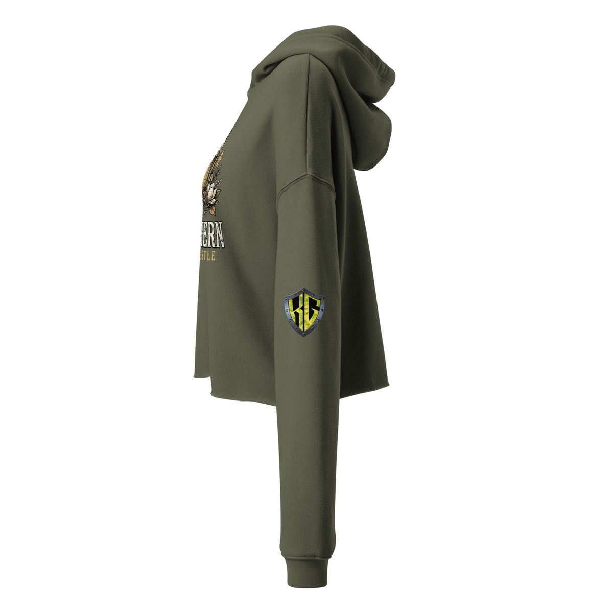 Women's Southern Side Hustle Crop Hoodie