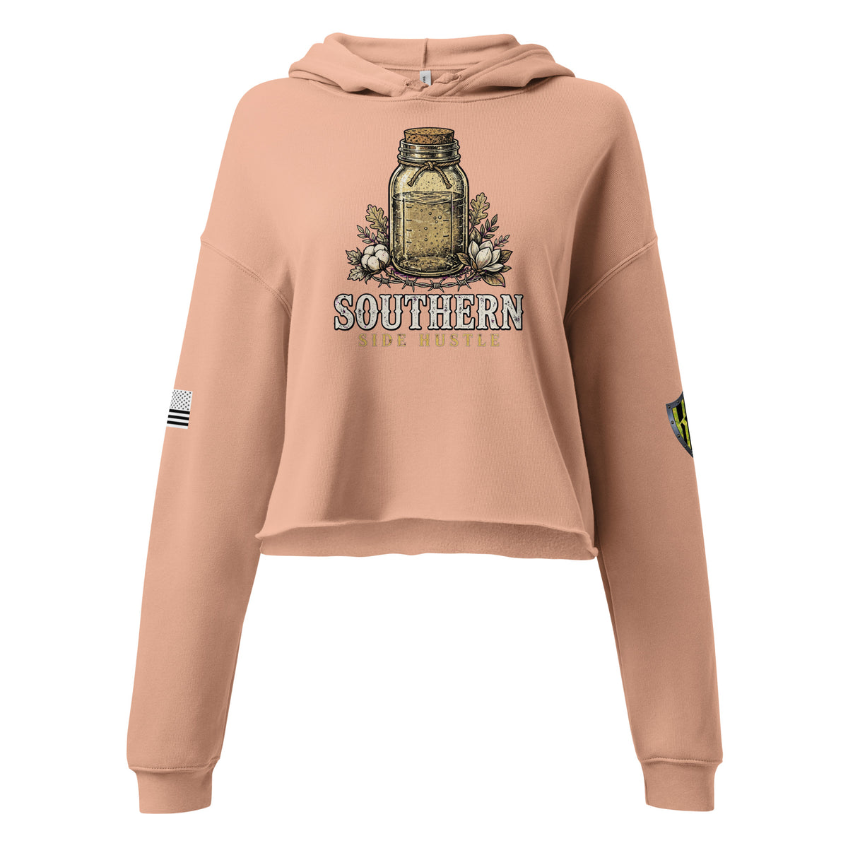 Women's Southern Side Hustle Crop Hoodie