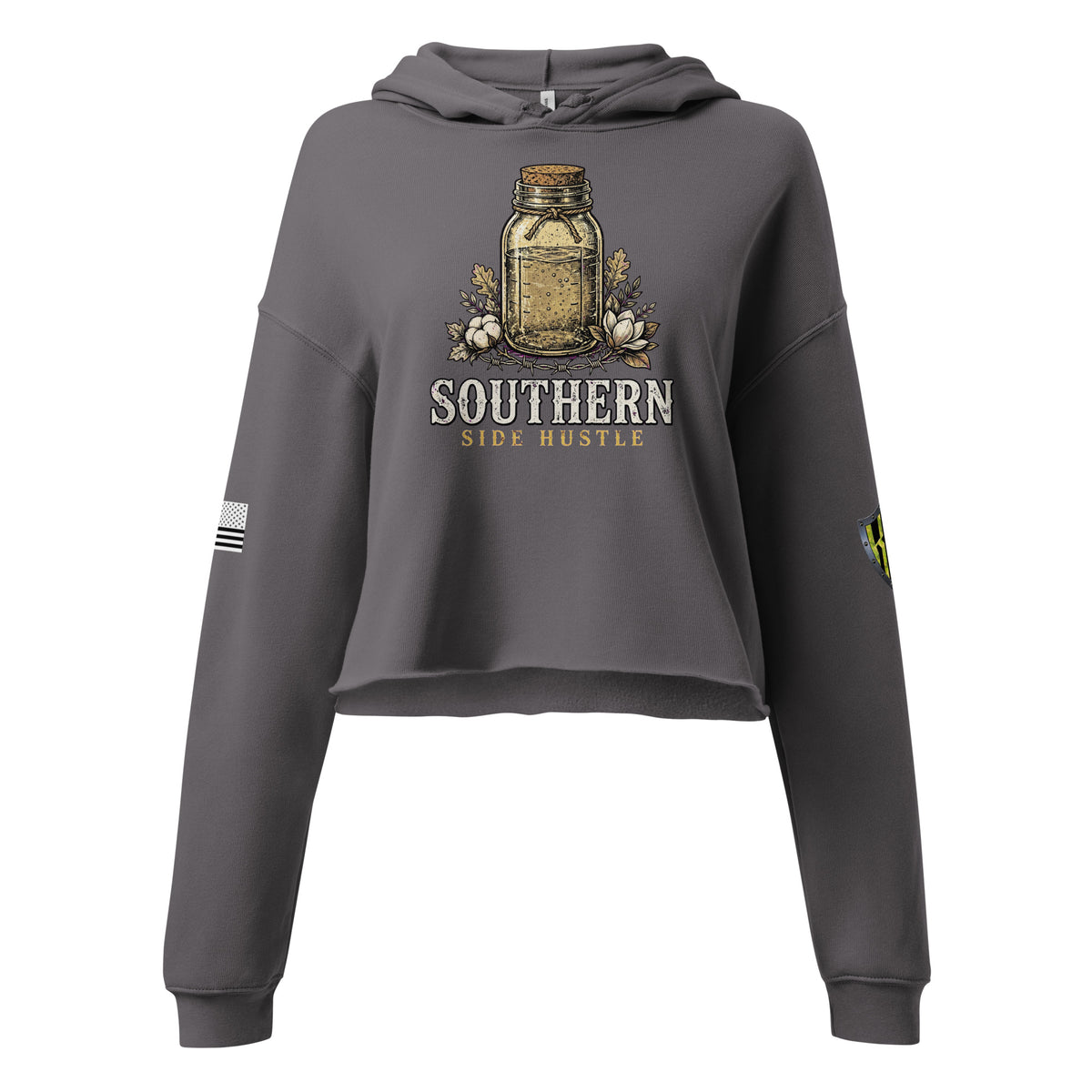 Women's Southern Side Hustle Crop Hoodie
