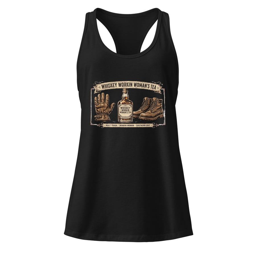 Whiskey Workin Women’s fitted racerback tank top