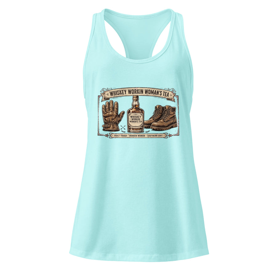 Whiskey Workin Women’s fitted racerback tank top